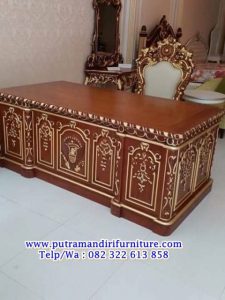 set meja kantor ukir jati jepara