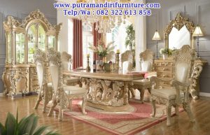 harga set kursi makan jati