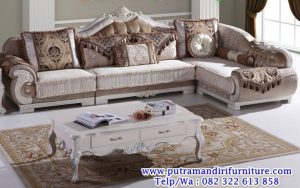 kursi sofa sudut ukiran mewah