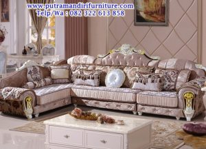 kursi sofa sudut ukir Modern