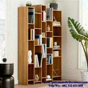 lemari buku minimalis modern