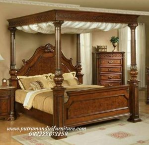 Tempat Tidur Kanopi Minimalis Klasik