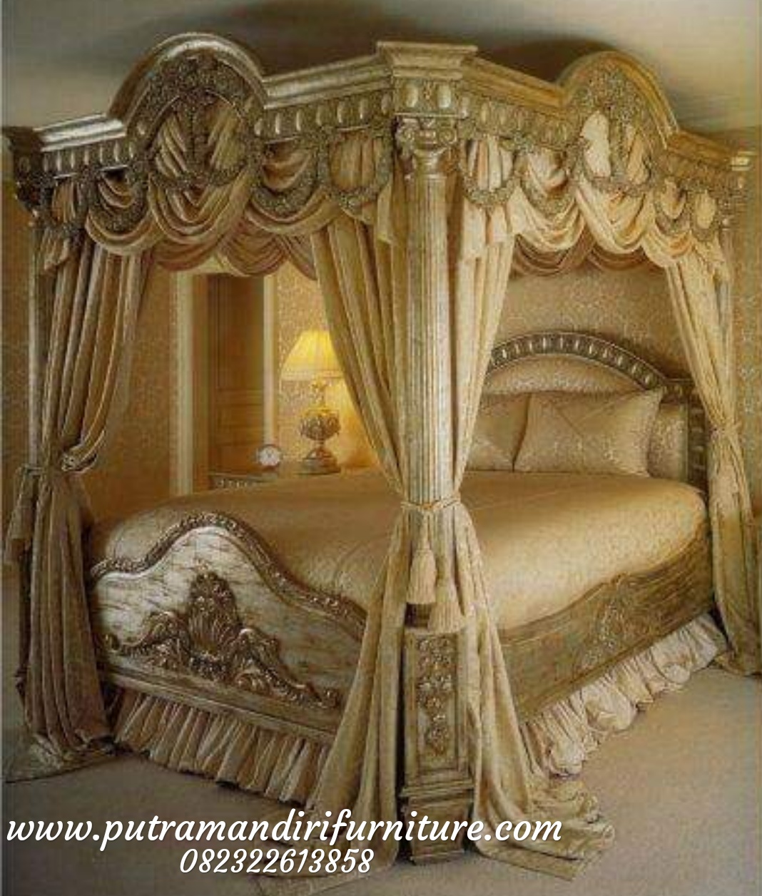 Set Kamar Tidur Kanopi Klasik Mediteran Set Kamar Tidur Kanopi Klasik Mediteran
