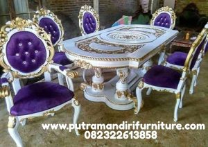 Set Kursi Makan Minerva White Glosy