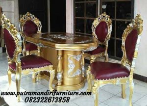 Set Meja Makan Ukiran Mewah
