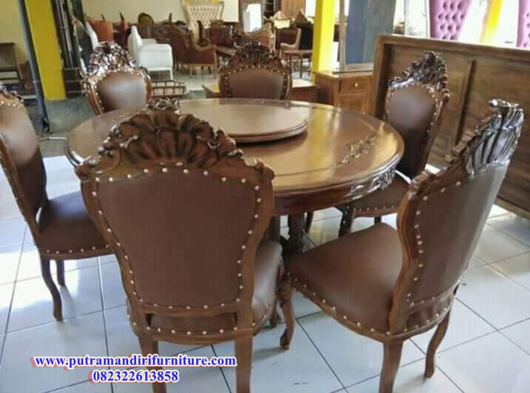 kursi meja makan putar ukir kursi meja makan putar ukir
