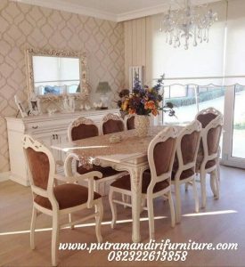 kursi makan ukir modern