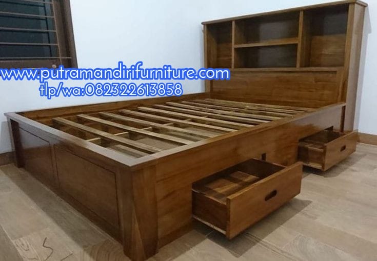 Set Kamar Tidur Modern Angelica Set Tempat Tidur Minimalis Laci