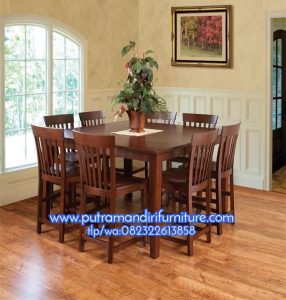 Set Meja Makan Jari 8 Kursi