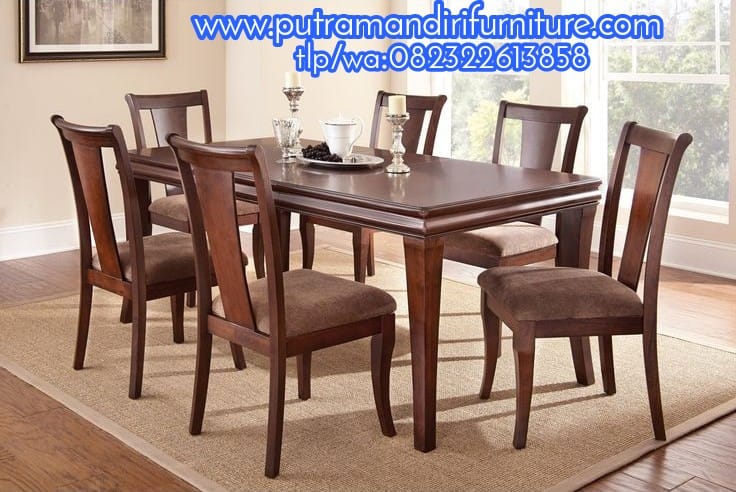 gambar Set Meja Makan Jati Klasik gambar Set Meja Makan Jati Klasik