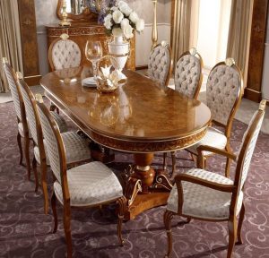 Set Meja Makan Ukir Slavia