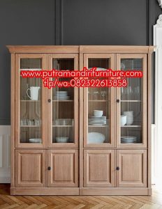 Lemari Hias Dapur Rak Kaca