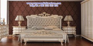 tempat tidur ukir klasik modern