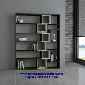 lemari buku desain terbaru