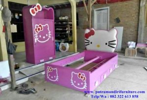 set kamar tidur anak hello kitty mewah