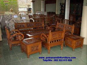 set kursi tamu minimalis ukir jepara