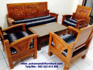 set kursi tamu minimalis sedan jepara