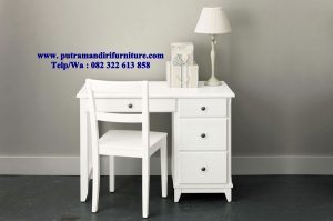desain set meja belajar anak modern