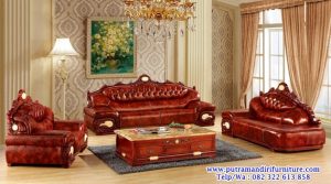 set kursi sofa tamu ukiran mewah