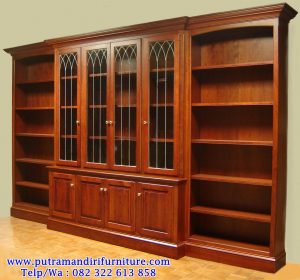 harga lemari buku kayu murah