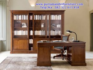 rak buku kayu minimalis