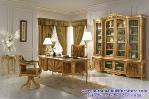 Set Meja Kantior Baroque Mewah