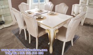 set meja makan ukiran modern italian