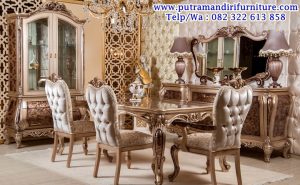 set meja makan ukiran mewah nezende