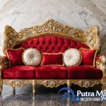 Kursi Tamu Pengantin Red Imperial Ukiran Mewah Jepara