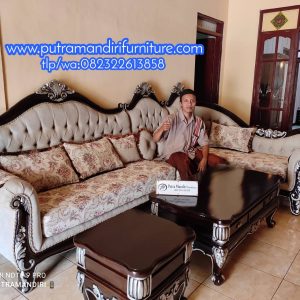 Kursi Sofa Sudut Jati Klasik