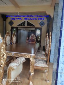 Set Kursi Makan Ukiran  Queen Jepara