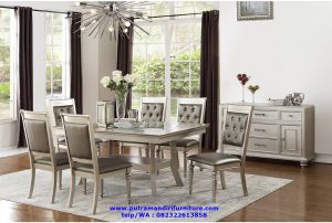 Kursi Makan Sofa Minimalis Silver