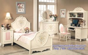 Set Kamar Tidur Anak Perempuan Modern Lukisan Mewah
