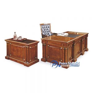 Set Meja Kantor Mewah Ukiran Klasik Jepara