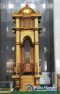 Model Mimbar Masjid Minimalis Mewah Ukiran Modern Jepara