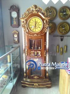Lemari Jam Jepara Mewah Natural Klasik Jepara