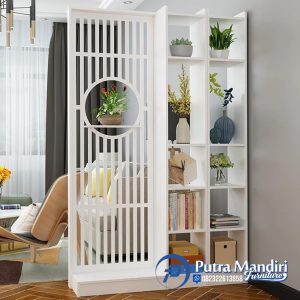 Model Sketsel Minimalis Rak Hias Ruang Tamu