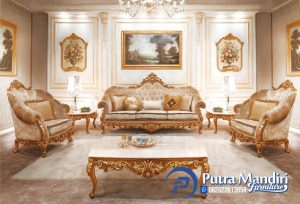 Set Sofa Tamu Terbaru Mewah Kursi Kayu Ukir Jepara