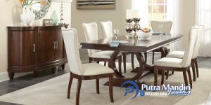 Meja Makan Minimalis Jati Natural Klasik