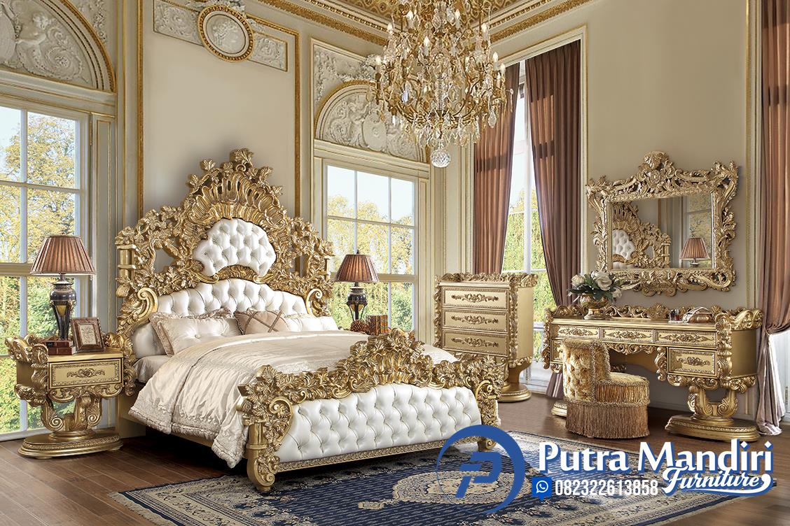 Model Kamar Tidur Mewah Gold Ukiran Relief Model Kamar Tidur Mewah Gold Ukiran Relief