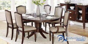 Set Meja Makan Minimalis Kursi 6 Sofa Jati Jepara