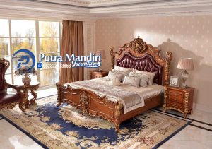 Tempat Tidur Ukiran Jati Klasik Mewah