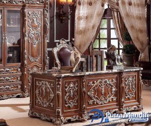 Meja Kantor Ukiran Mewah Terpopuler