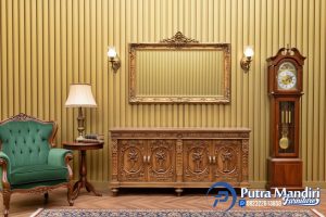 Bufet Ruang Tamu Klasik Ukir Jati Jepara
