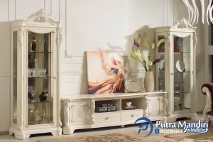 Luxury Style Bufet TV Mewah Entertainment Eropa Klasik