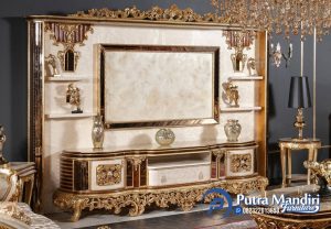 Model Bufet TV Ruangan Klasik Rumah Mewah