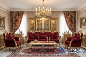 Set Sofa Tamu Mewah Full Emas Prada Asli Jepara
