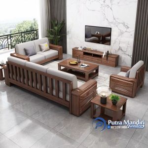 Set Sofa Tamu Minimalis Jati Mewah Jepara