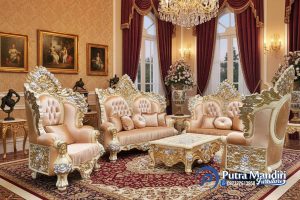 Sofa Tamu Klasik Mewah Ukiran Terpopuler