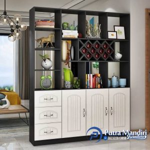 Almari Pembatas Ruang Tamu Model Minimalis